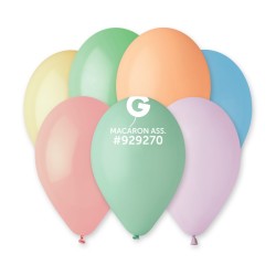 10 BALLONS MULTICOLORES PASTEL MACARON ASSORTI BIO LATEX 28-30CM 
