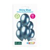 6 BALLONS BIO LATEX COULEUR SHINY BLEU SPACE BLUE 092 33 CM 