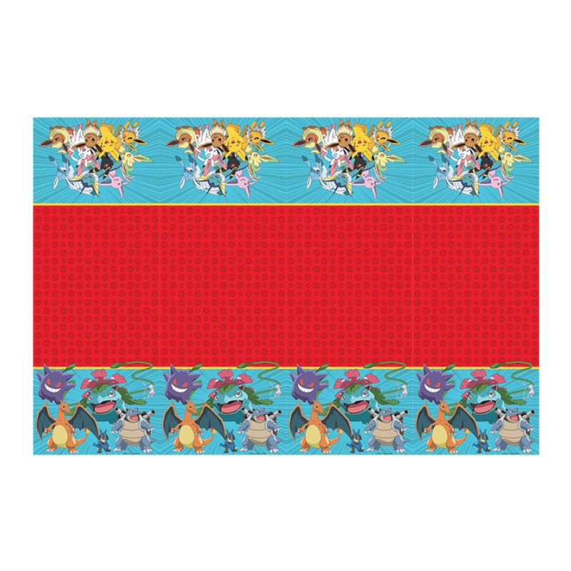 NAPPE PLASTIFIEE POKEMON PIKACHU ET SES AMIS 120 X 180 CM 
