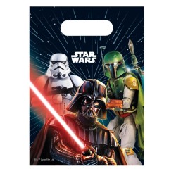 6 SACS CADEAUX STAR WARS PLASTIFIES