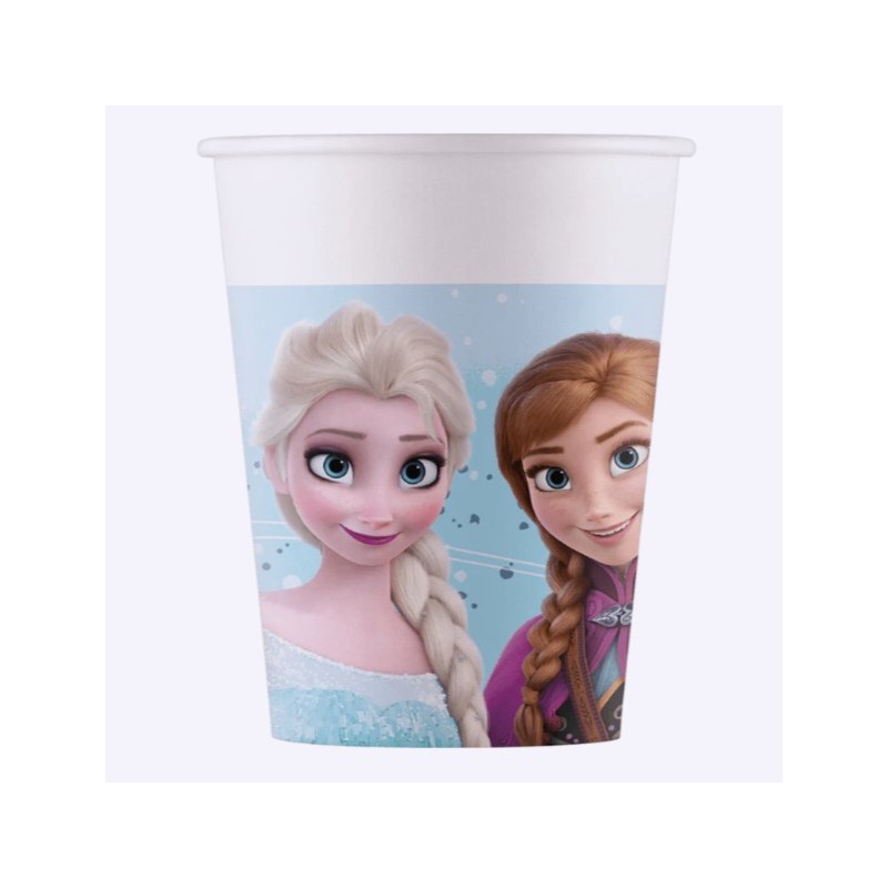 8 GOBELETS CARTON REINE DES NEIGES 200 ML