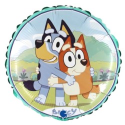 BALLON METALLIQUE ROND 46CM BLUEY