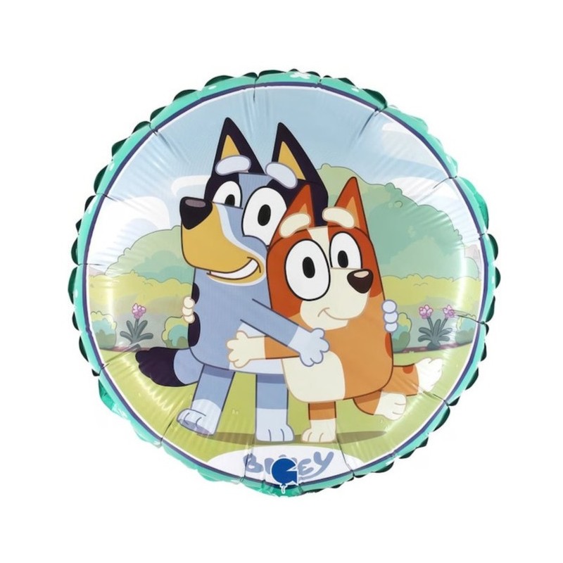 BALLON METALLIQUE ROND 46CM BLUEY 