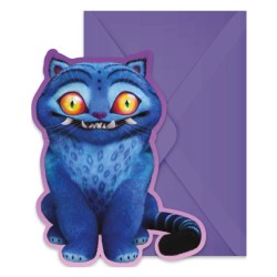 6 INVITATIONS + ENVELOPPES K POP DEMON HUNTER EN PAPIER 