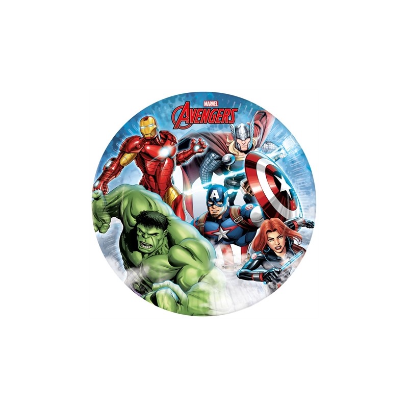 8 ASSIETTES EN CARTON AVENGERS 23 CM 
