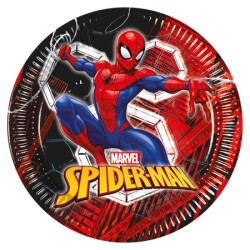 8 ASSIETTES RONDES SPIDERMAN MARVEL 23 CM