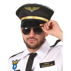 CASQUETTE PILOTE D'AVION DE LIGNE NOIRE