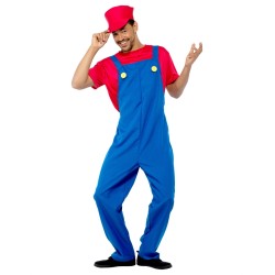 DEGUISEMENT MARIO PLOMBIER ROUGE HOMME TAILLE XL