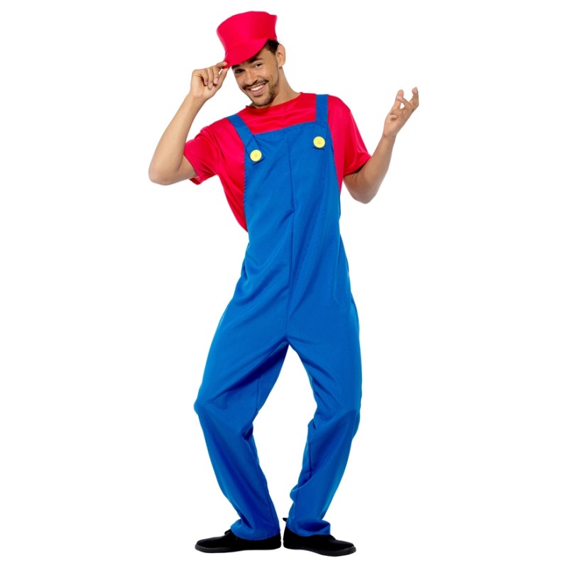 DEGUISEMENT MARIO PLOMBIER ROUGE HOMME TAILLE XL