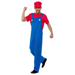 DEGUISEMENT MARIO PLOMBIER ROUGE HOMME TAILLE XL