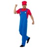 DEGUISEMENT MARIO PLOMBIER ROUGE MANCHES COURTES HOMME TAILLE M