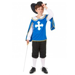 DEGUISEMENT MOUSQUETAIRE BLEU TAILLE 4-6 ANS
