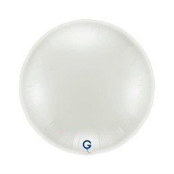 BALLON METALLIQUE ROND 91 CM BLANC