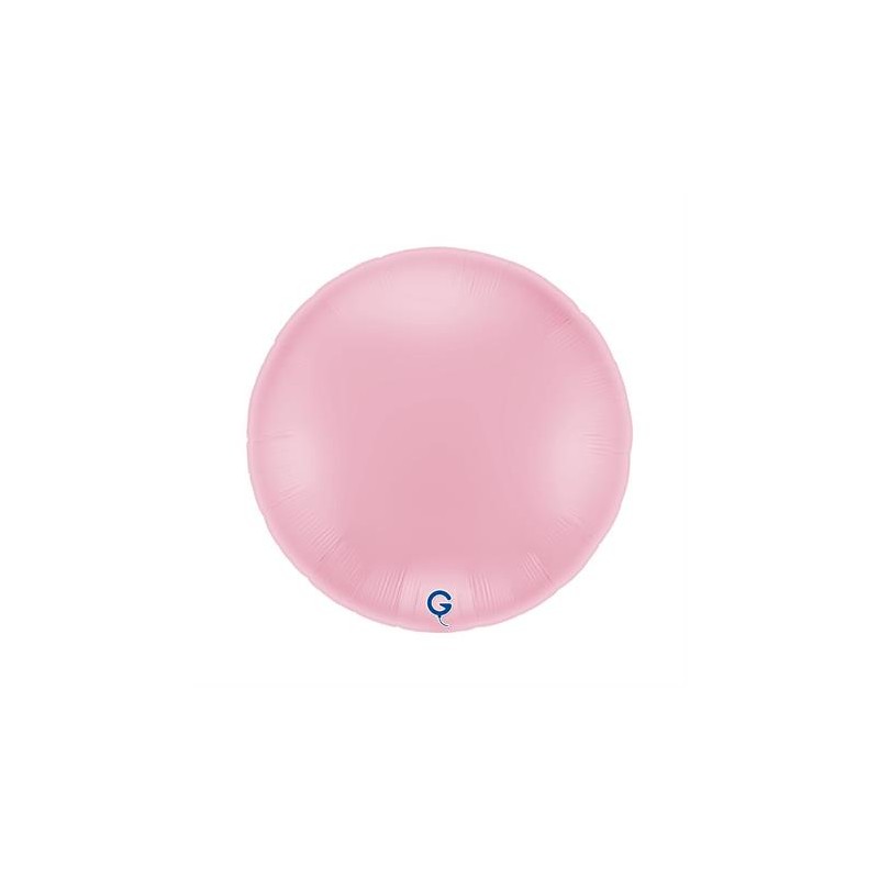 BALLON METALLIQUE ROND 91 CM ROSE PINK PASTEL