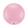 BALLON METALLIQUE ROND 91 CM ROSE PINK PASTEL