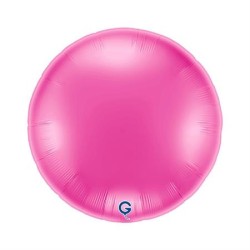BALLON METALLIQUE ROND 91 CM ROSE FUCHSIA