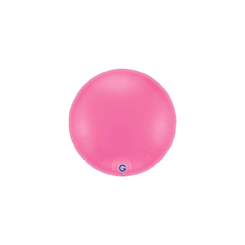 BALLON METALLIQUE ROND 91 CM ROSE BUBBLE GUM