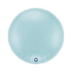BALLON METALLIQUE ROND 91 CM BLEU CIEL OU PASTEL