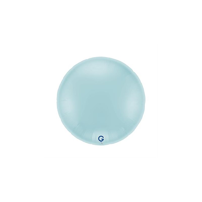 BALLON METALLIQUE ROND 91 CM BLEU CIEL OU PASTEL