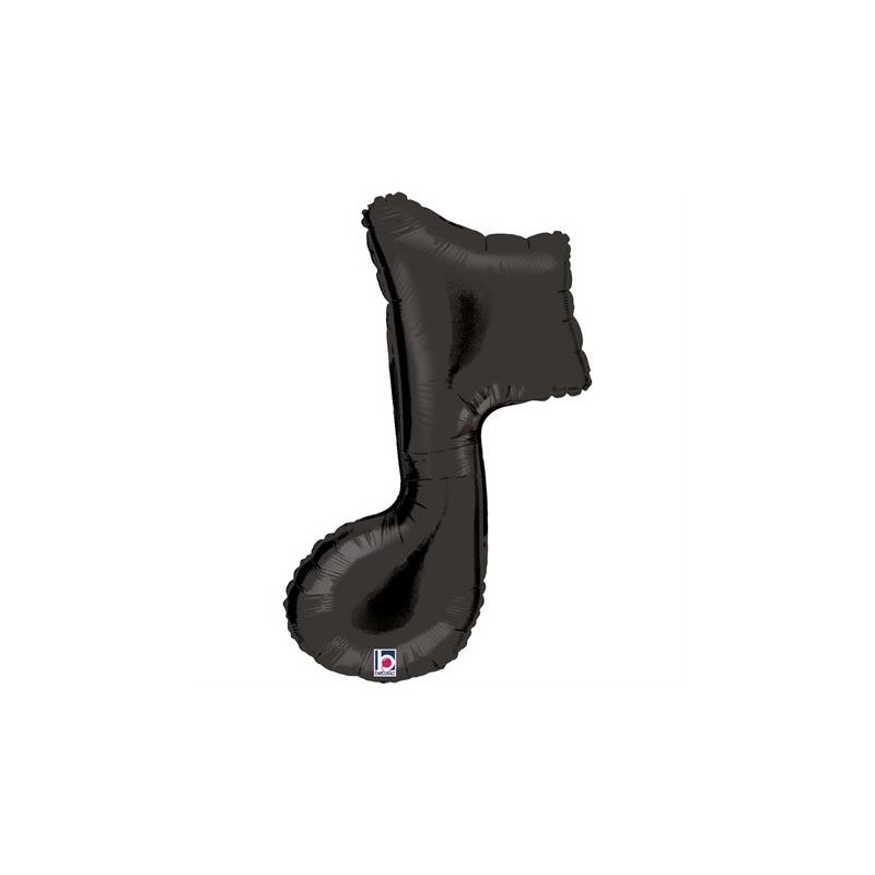 BALLON METALLIQUE NOTE DE MUSIQUE SIMPLE NOIRE 76 CM 
