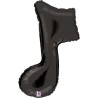 BALLON METALLIQUE NOTE DE MUSIQUE SIMPLE NOIRE 76 CM 