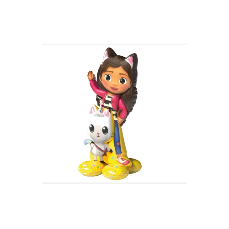 BALLON METALLIQUE A L'AIR GABBYCHAT OU GABBY'S DOLLHOUSE 78 CM