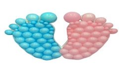 CADRE MOSAIQUE POUR BALLONS OU FLEURS PIEDS DE BEBE 100 CM