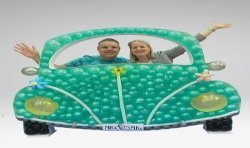 CADRE MOSAIQUE POUR BALLONS OU FLEURS VOITURE COCCINNELLE 128 CM DE HAUT
