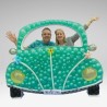 CADRE MOSAIQUE POUR BALLONS OU FLEURS VOITURE COCCINNELLE 128 CM DE HAUT