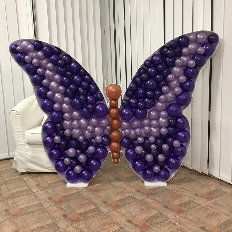 CADRE MOSAIQUE POUR BALLONS OU FLEURS PAPILLON 120 CM DE HAUT