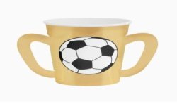 6 GOBELETS FOOT DECOR COUPE OR 270 ML 