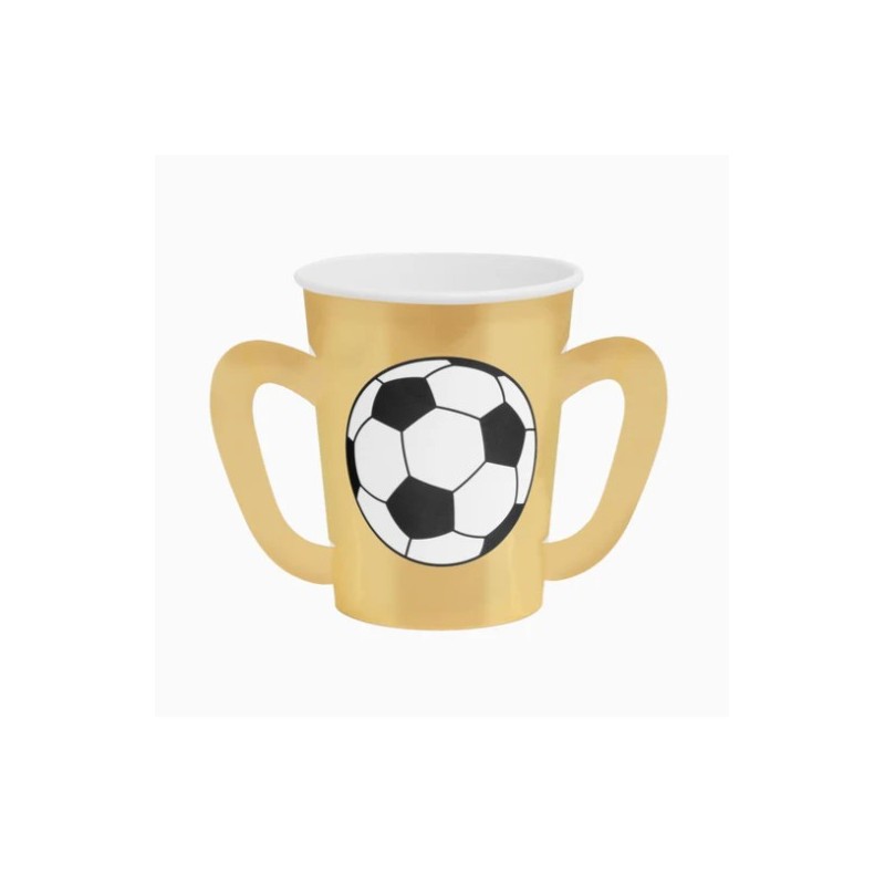 6 GOBELETS FOOT DECOR COUPE OR 270 ML 