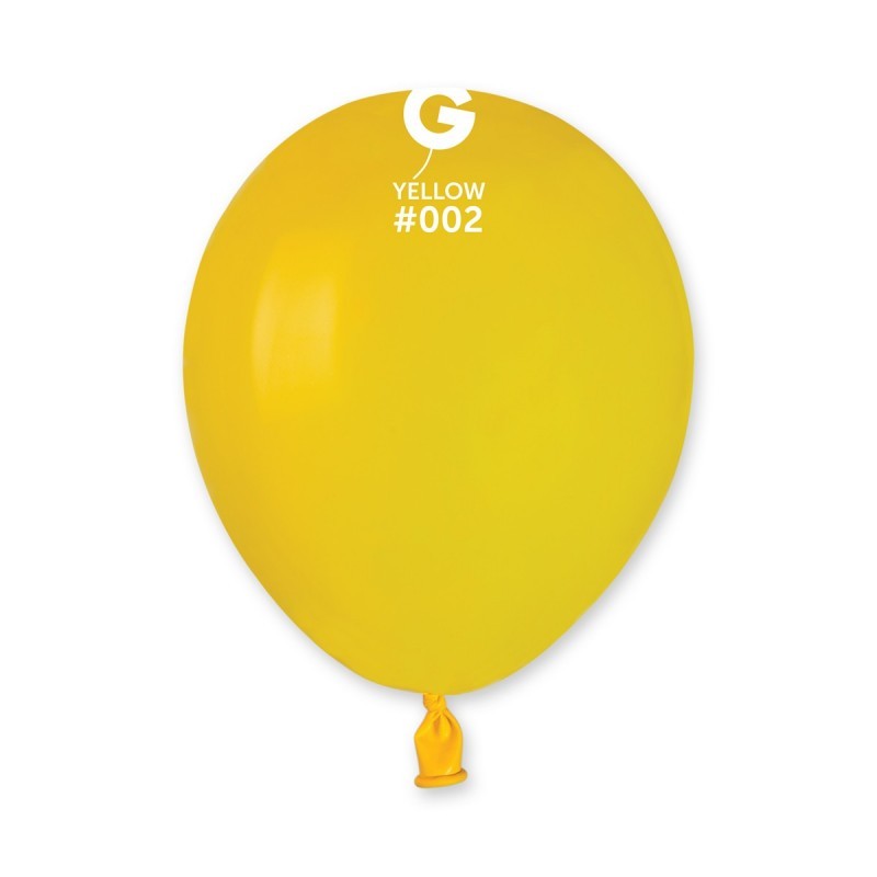50 BALLONS JAUNE YELLOW  002 BIO LATEX 13 CM 
