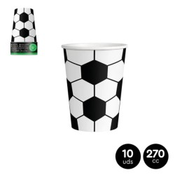 10 GOBELETS FOOTBALL 270CL