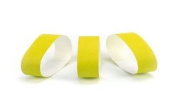 50 BRACELETS JAUNE D'IDENTIFICATION INDECHIRABLE 