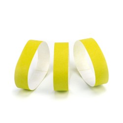 50 BRACELETS JAUNE D'IDENTIFICATION INDECHIRABLE 