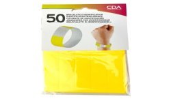 50 BRACELETS JAUNE D'IDENTIFICATION INDECHIRABLE 