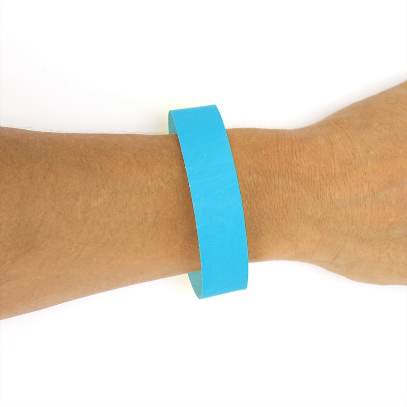 50 BRACELETS BLEU D'IDENTIFICATION INDECHIRABLE 