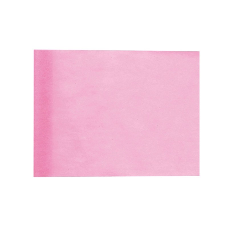 CHEMIN DE TABLE ROSE PASTEL 30 CM X 10 METRES 