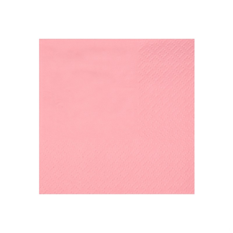 25 SERVIETTES COCKTAIL RAINBOW ROSE CLAIR 20 X 21 CM 