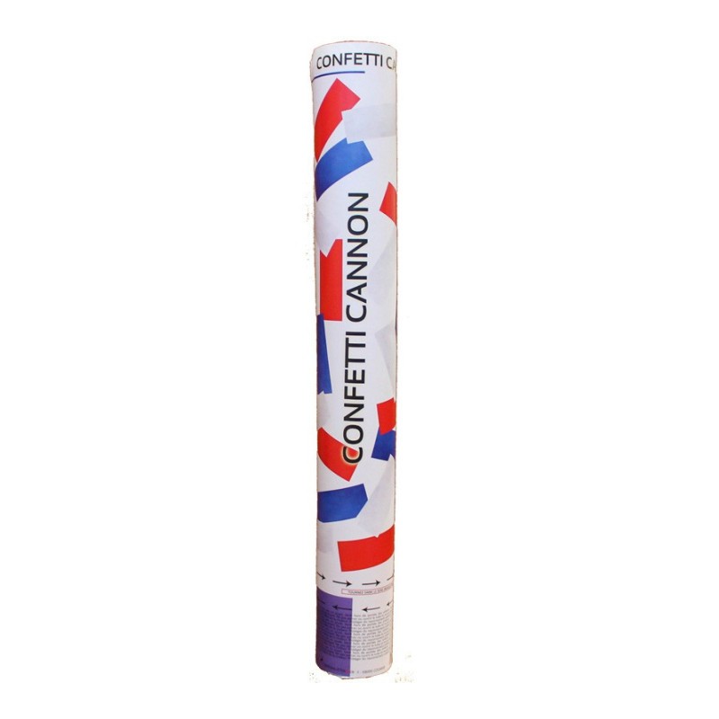 CANON A CONFETTIS PAPIER BLEU BLANC ROUGE 40 CM 