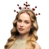 SERRE-TETE DORE HALO AVEC COEUR ROUGE 