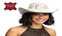 CHAPEAU COW BOY WESTERN FESTIVAL CRYSTAL BEIGE