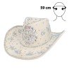 CHAPEAU COW BOY WESTERN FESTIVAL CRYSTAL BEIGE