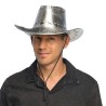 CHAPEAU COW BOY WESTERN SAVANE ARGENT