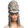 PERRUQUE FEMME RENAISSANCE MARQUISE GRISE AVEC PERLE