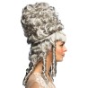 PERRUQUE FEMME RENAISSANCE MARQUISE GRISE AVEC PERLE