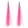BOUCLES D'OREILLES A FRANGES ROSES FLUO