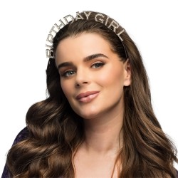 SERRE TETE DORE AVEC STRASS BIRTHDAY GIRL