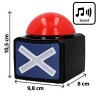 BOUTON X BUZZER SON ET LUMIERES 9.8 X 10.5 X 8 CM 
